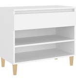 VidaXL Schoenenkast 70x36x60 cm bewerkt hout wit