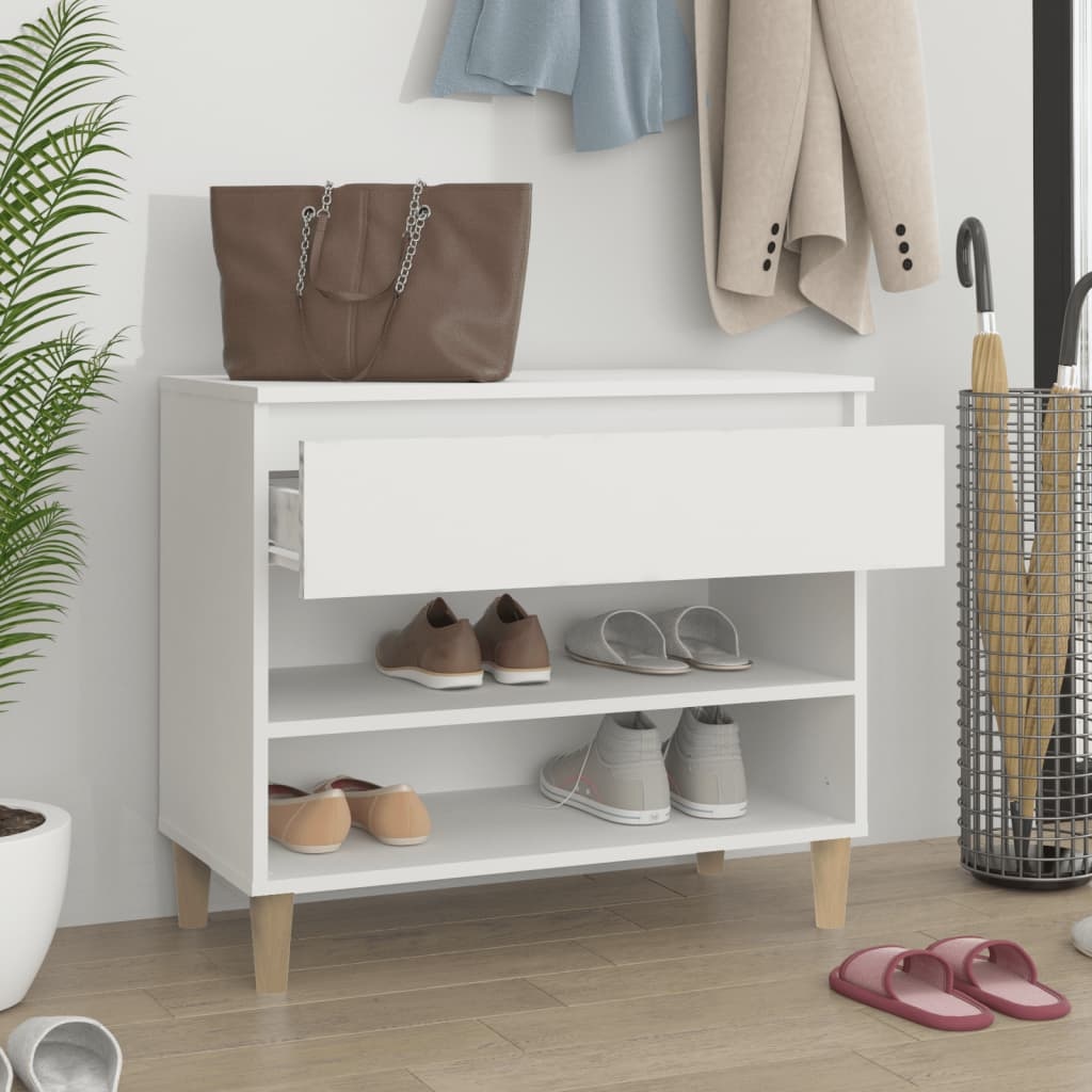 VidaXL Schoenenkast 70x36x60 cm bewerkt hout wit