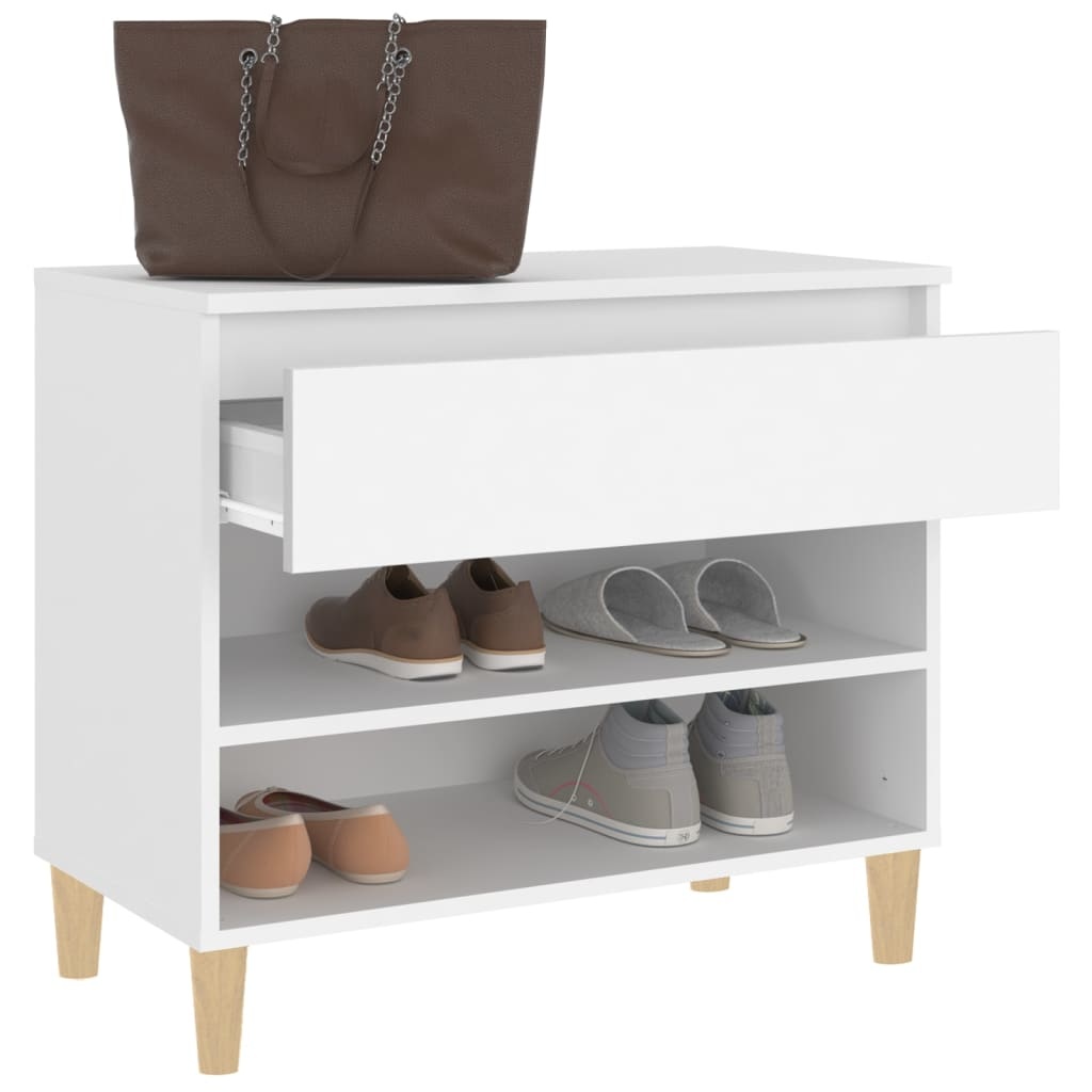 VidaXL Schoenenkast 70x36x60 cm bewerkt hout wit