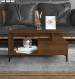 VidaXL Salontafel 90x49x45 cm bewerkt hout bruineiken