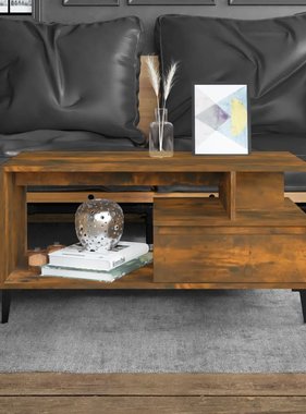 VidaXL Salontafel 90x49x45 cm bewerkt hout gerookt eikenkleurig