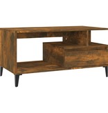 VidaXL Salontafel 90x49x45 cm bewerkt hout gerookt eikenkleurig