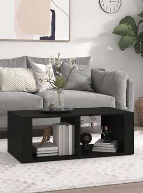 VidaXL Salontafel 100x50x36 cm bewerkt hout zwart