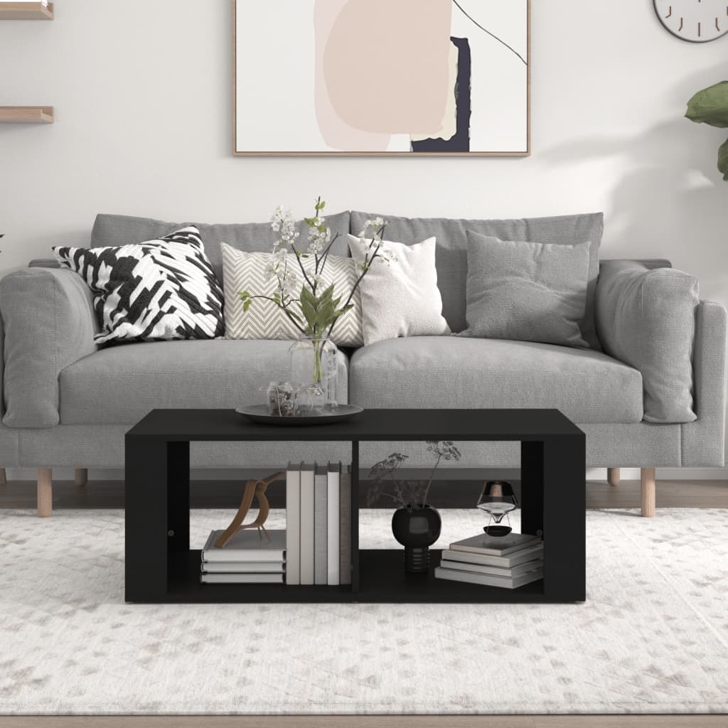 VidaXL Salontafel 100x50x36 cm bewerkt hout zwart