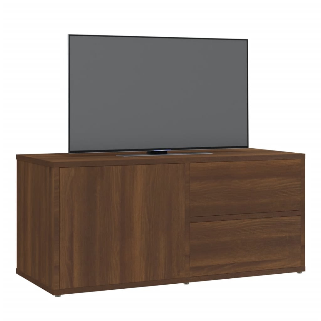 VidaXL Tv-meubel 80x34x36 cm bewerkt hout bruineikenkleurig