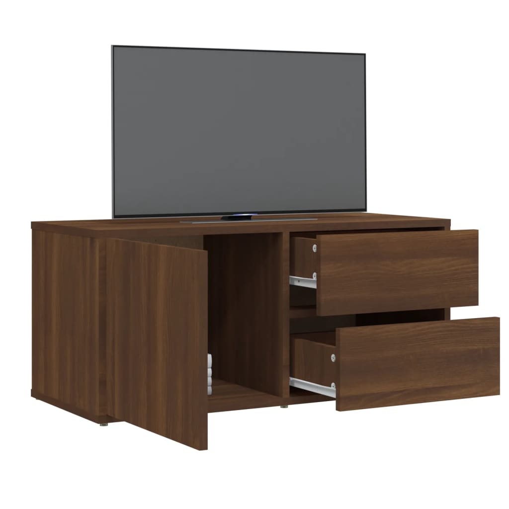 VidaXL Tv-meubel 80x34x36 cm bewerkt hout bruineikenkleurig