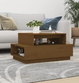 VidaXL Salontafel 80x55x40,5 cm massief grenenhout honingbruin