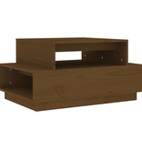 VidaXL Salontafel 80x55x40,5 cm massief grenenhout honingbruin