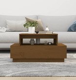 VidaXL Salontafel 80x55x40,5 cm massief grenenhout honingbruin