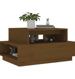 VidaXL Salontafel 80x55x40,5 cm massief grenenhout honingbruin