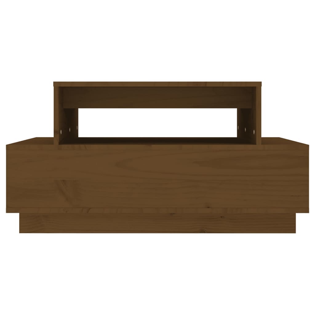 VidaXL Salontafel 80x55x40,5 cm massief grenenhout honingbruin