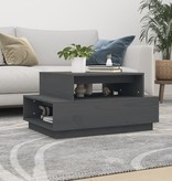 VidaXL Salontafel 80x55x40,5 cm massief grenenhout grijs