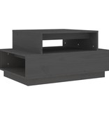 VidaXL Salontafel 80x55x40,5 cm massief grenenhout grijs
