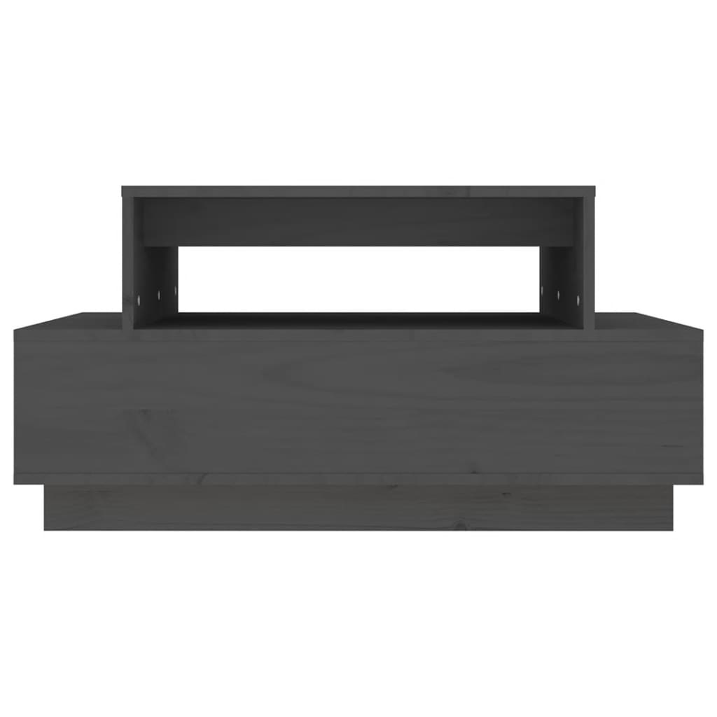 VidaXL Salontafel 80x55x40,5 cm massief grenenhout grijs