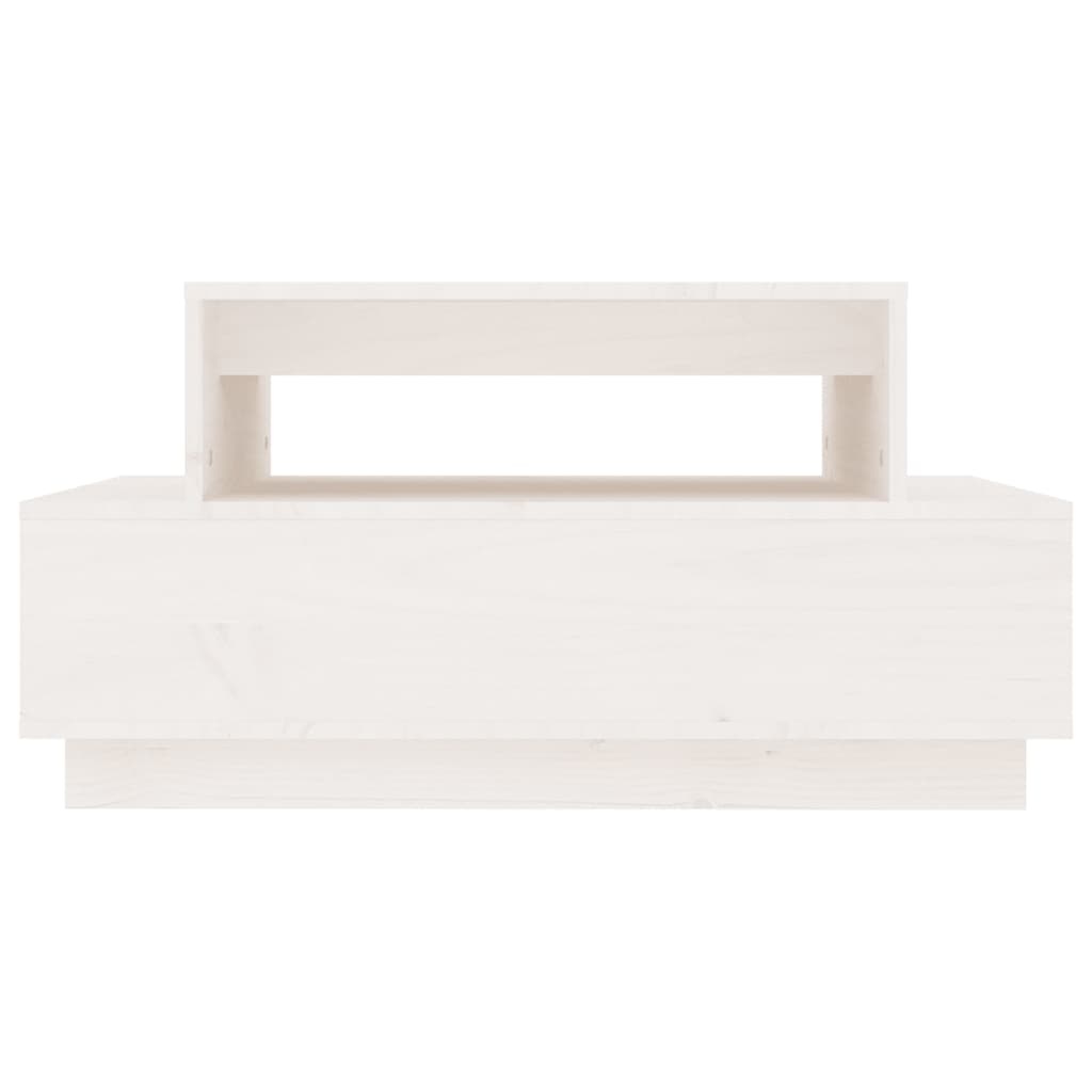 VidaXL Salontafel 80x55x40,5 cm massief grenenhout wit