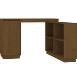 VidaXL Bureau 110x50x75 cm massief grenenhout honingbruin