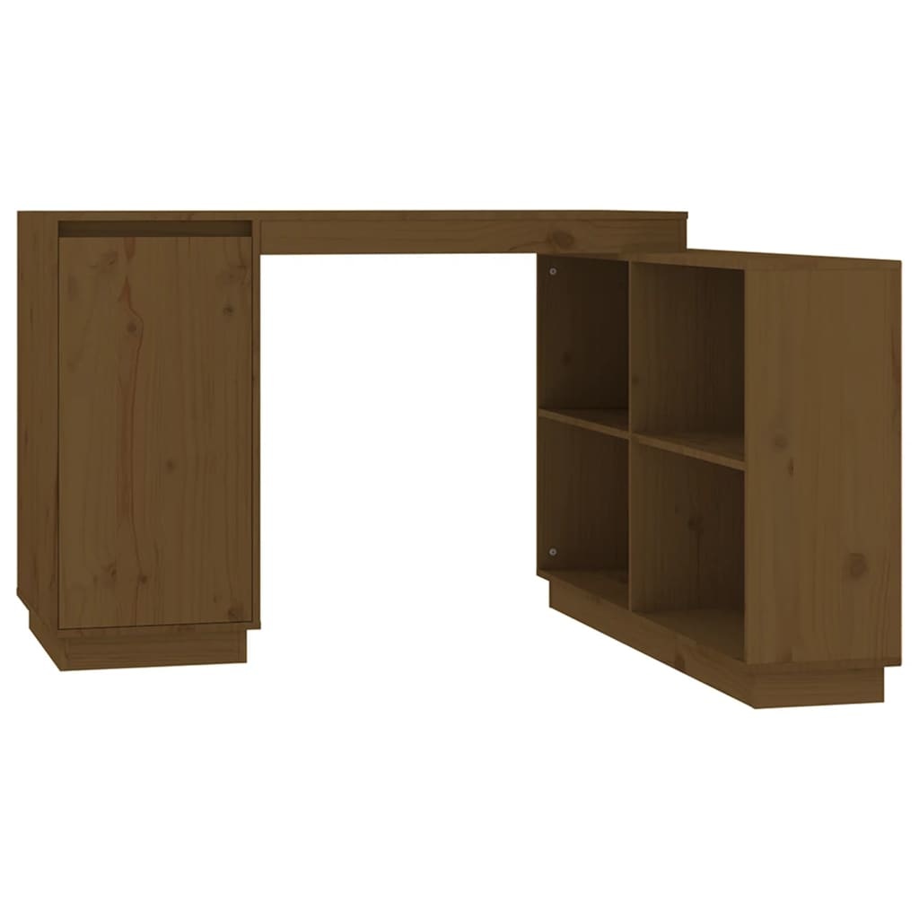 VidaXL Bureau 110x50x75 cm massief grenenhout honingbruin