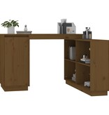 VidaXL Bureau 110x50x75 cm massief grenenhout honingbruin
