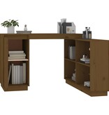 VidaXL Bureau 110x50x75 cm massief grenenhout honingbruin