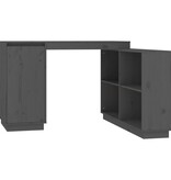 VidaXL Bureau 110x50x75 cm massief grenenhout grijs