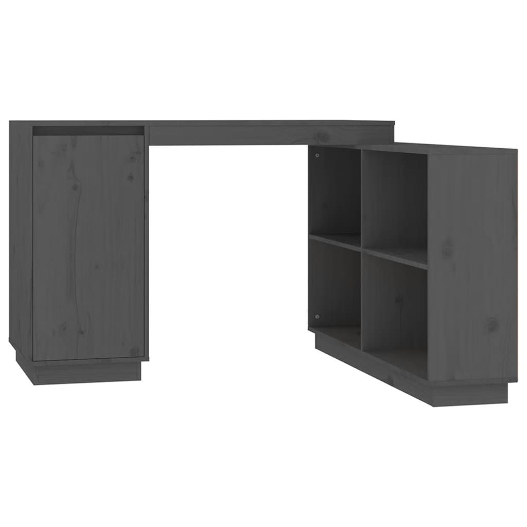 VidaXL Bureau 110x50x75 cm massief grenenhout grijs