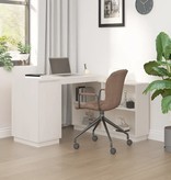 VidaXL Bureau 110x50x75 cm massief grenenhout wit