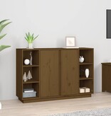VidaXL Dressoir 120x35x80 cm massief grenenhout honingbruin
