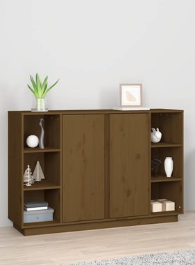 VidaXL Dressoir 120x35x80 cm massief grenenhout honingbruin