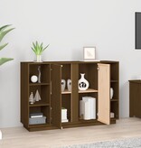 VidaXL Dressoir 120x35x80 cm massief grenenhout honingbruin