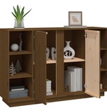 VidaXL Dressoir 120x35x80 cm massief grenenhout honingbruin