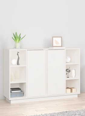 VidaXL Dressoir 120x35x80 cm massief grenenhout wit