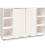 VidaXL Dressoir 120x35x80 cm massief grenenhout wit