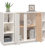 VidaXL Dressoir 120x35x80 cm massief grenenhout wit