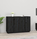 VidaXL Dressoir 120x35x80 cm massief grenenhout zwart