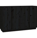 VidaXL Dressoir 120x35x80 cm massief grenenhout zwart
