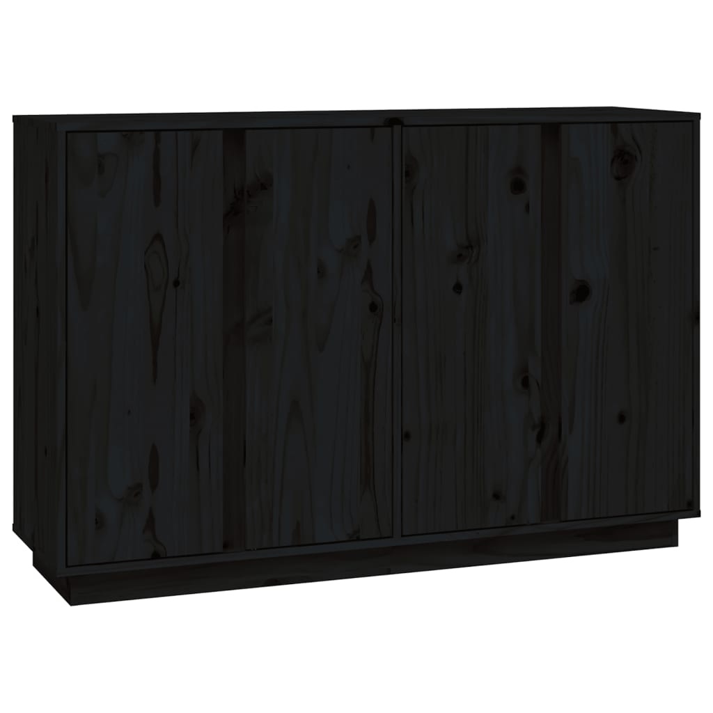 VidaXL Dressoir 120x35x80 cm massief grenenhout zwart