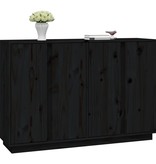 VidaXL Dressoir 120x35x80 cm massief grenenhout zwart