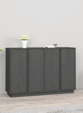 VidaXL Dressoir 120x35x80 cm massief grenenhout grijs