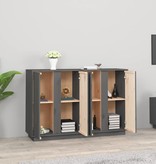 VidaXL Dressoir 120x35x80 cm massief grenenhout grijs