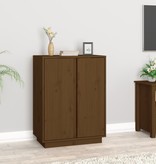 VidaXL Dressoir 60x35x80 cm massief grenenhout honingbruin