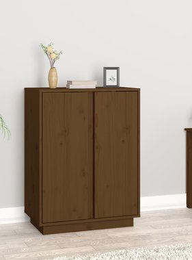 VidaXL Dressoir 60x35x80 cm massief grenenhout honingbruin