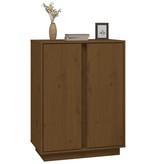 VidaXL Dressoir 60x35x80 cm massief grenenhout honingbruin