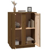 VidaXL Dressoir 60x35x80 cm massief grenenhout honingbruin