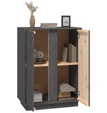 VidaXL Dressoir 60x35x80 cm massief grenenhout grijs