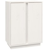VidaXL Dressoir 60x35x80 cm massief grenenhout wit