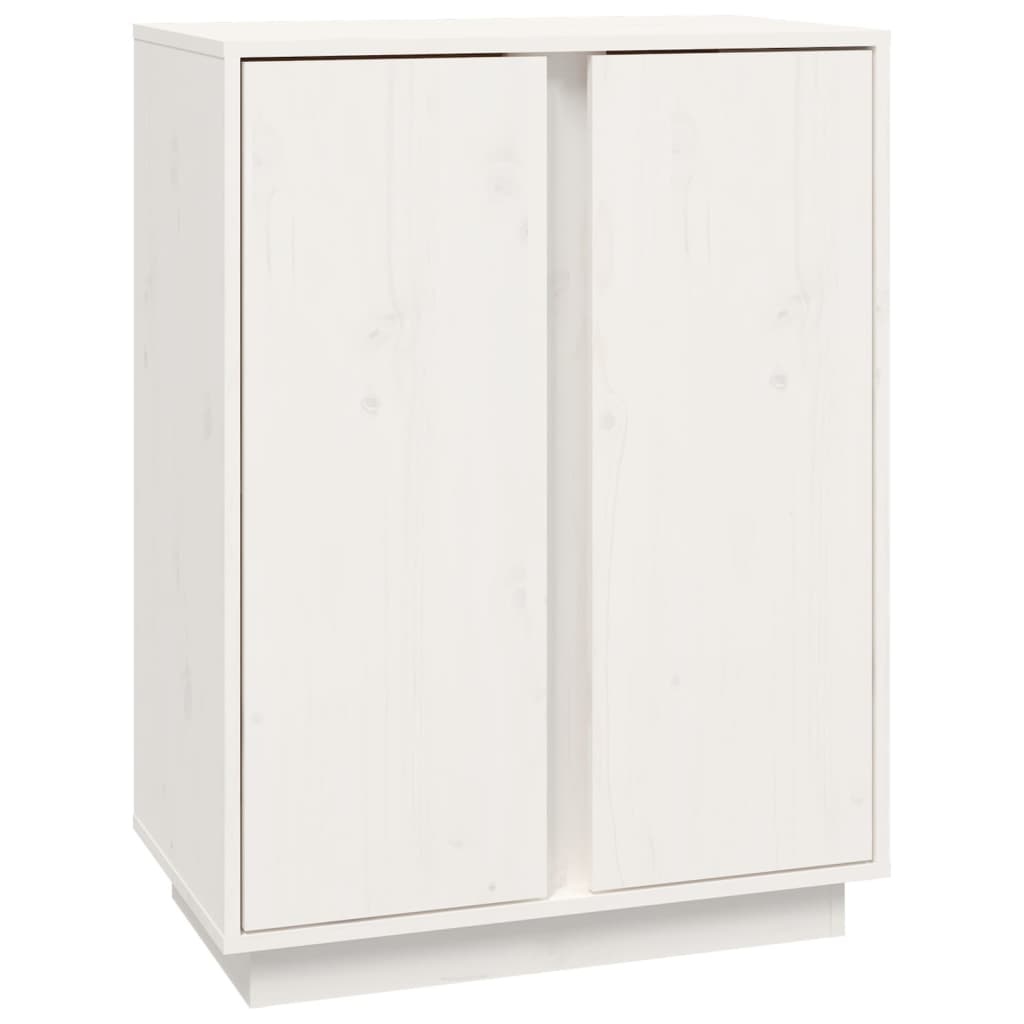 VidaXL Dressoir 60x35x80 cm massief grenenhout wit