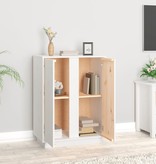 VidaXL Dressoir 60x35x80 cm massief grenenhout wit