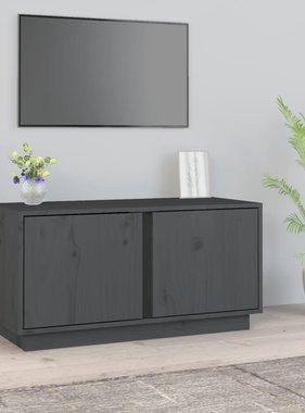 VidaXL Tv-meubel 80x35x40,5 cm massief grenenhout grijs