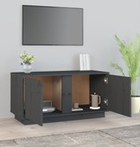 VidaXL Tv-meubel 80x35x40,5 cm massief grenenhout grijs