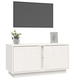 VidaXL Tv-meubel 80x35x40,5 cm massief grenenhout wit